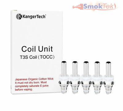 Kanger T3s TOCC Replacement Coil Head — Japanese Organic Cotton (5-Pack) Kanger Technology