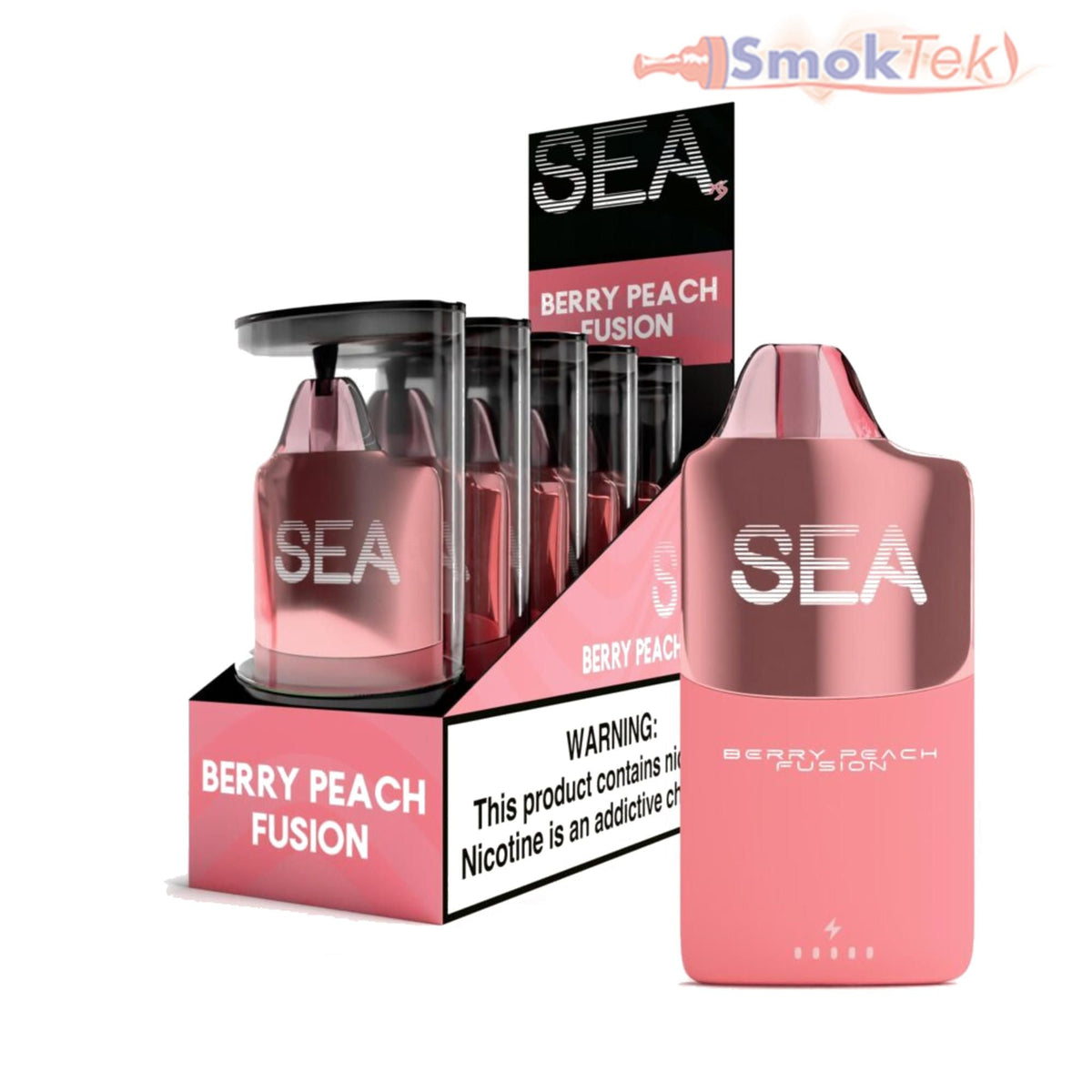SEA XS 15K disposable vape in Berry Peach Fusion flavor
