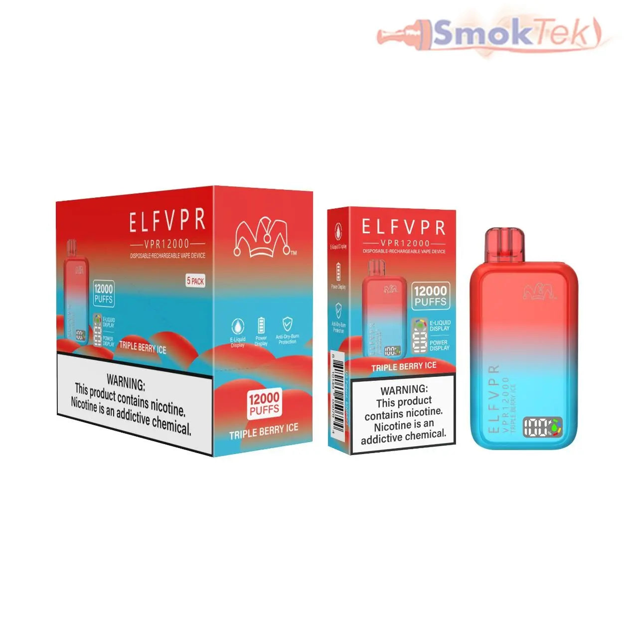 Elf VPR 12000 Puff Disposable SmokTek Elf VPR 12000 Puff Disposable SmokTek