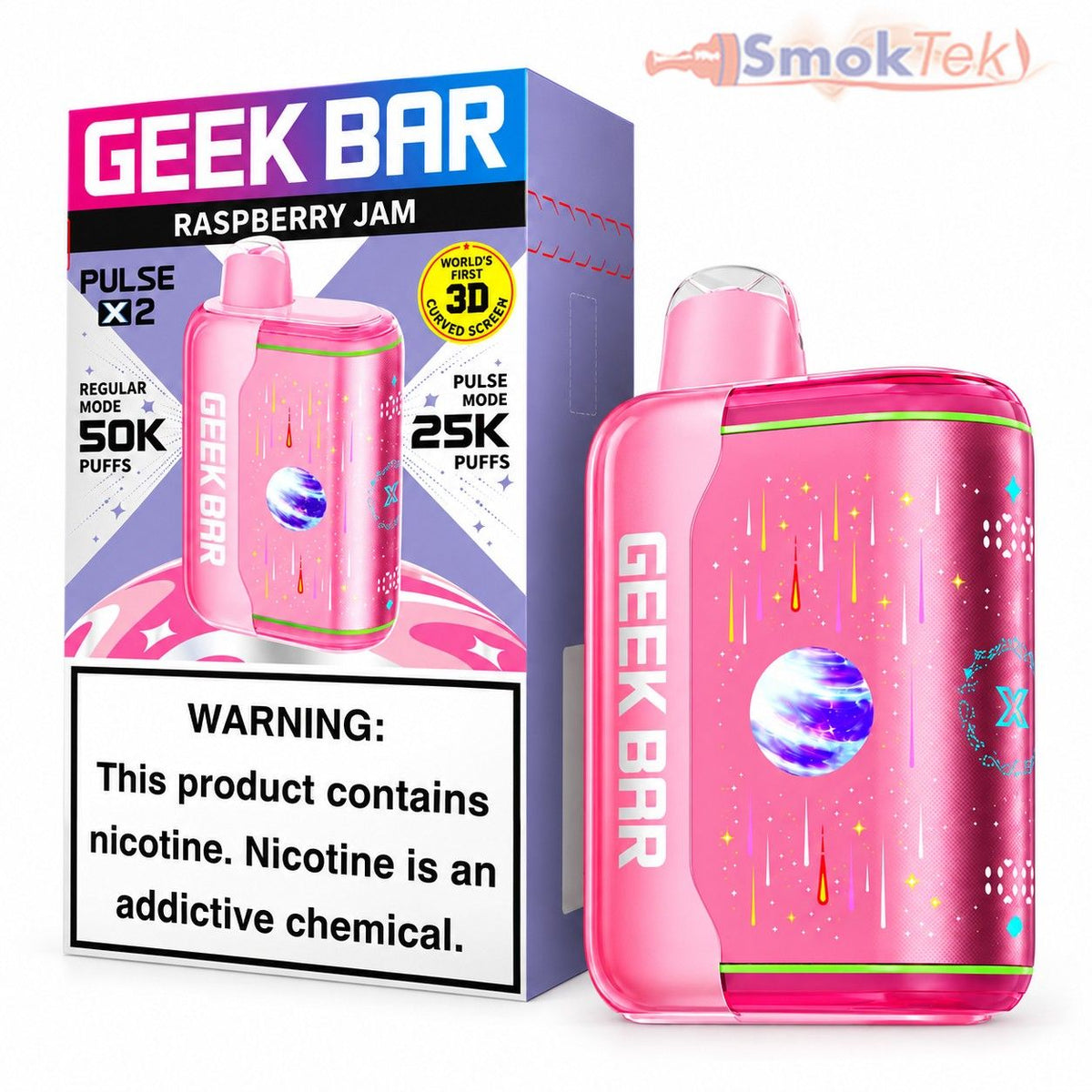 Geek Bar Pulse X 2 Raspberry Jam 50K disposable vape