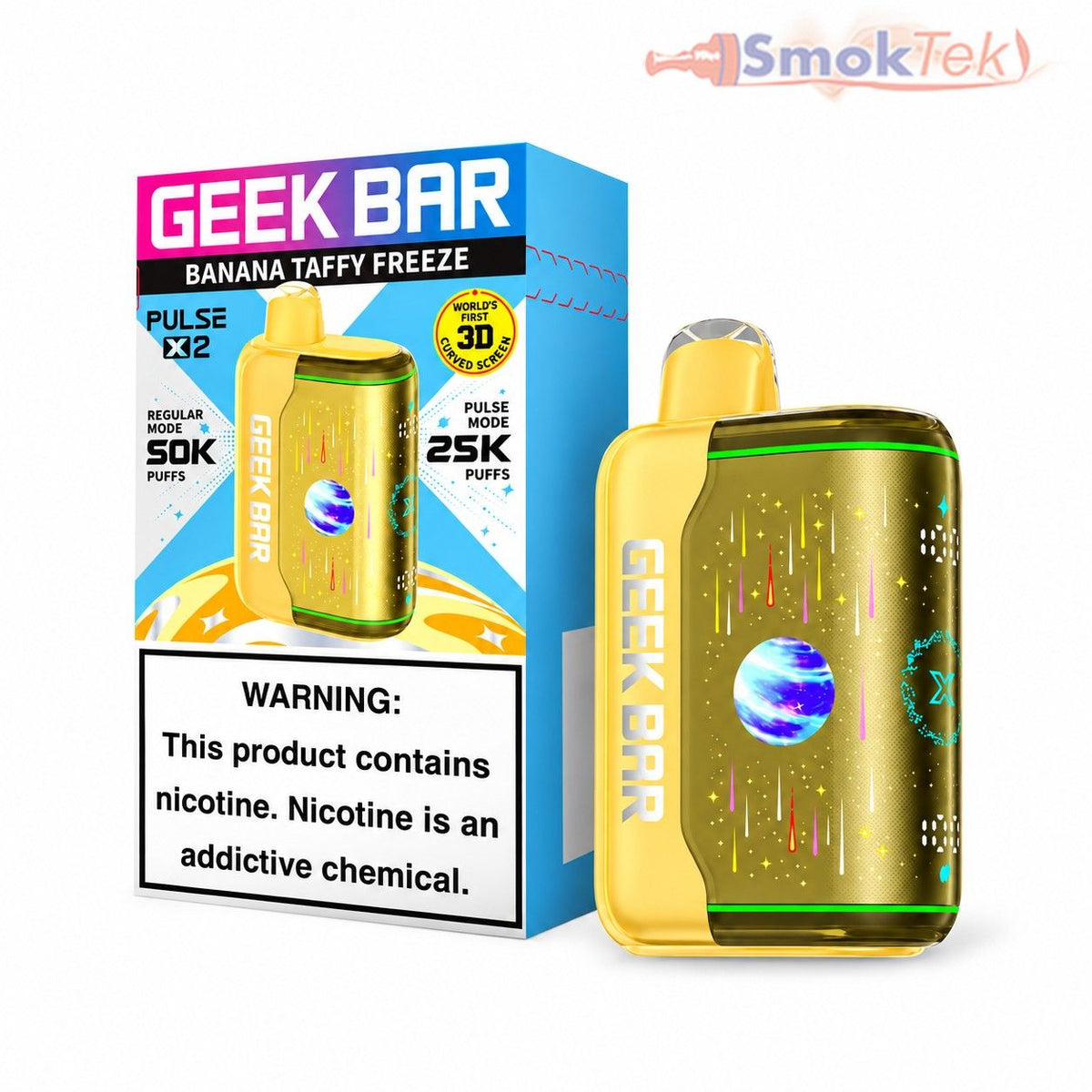 Geek Bar Pulse X 2 Banana Taffy Freeze 50K disposable vape