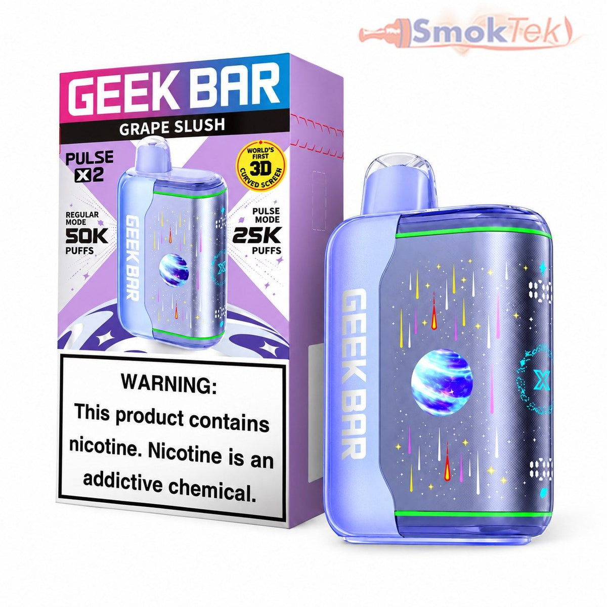 Geek Bar Pulse X 2 Grape Slush 50K disposable vape
