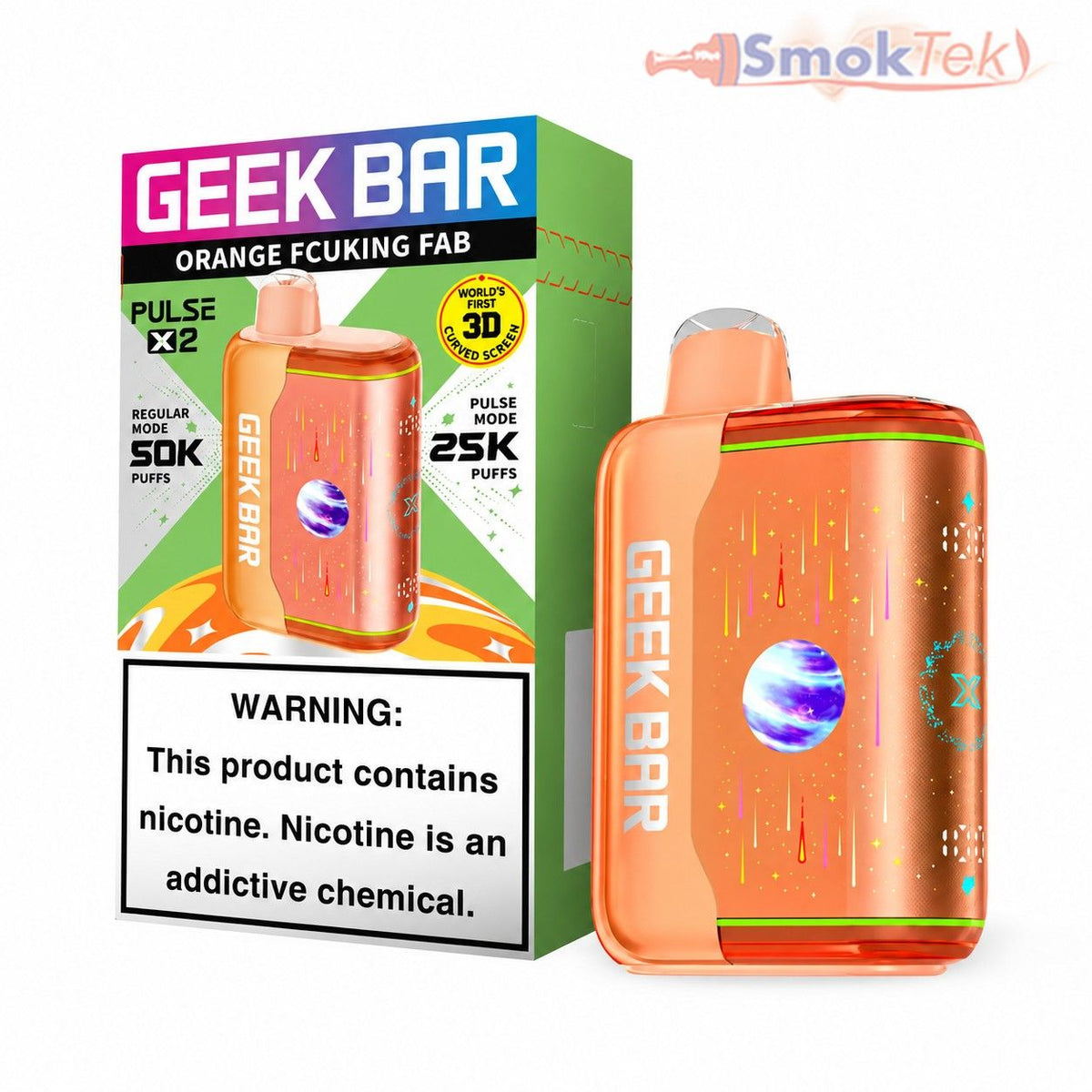 Geek Bar Pulse X 2 Orange Fcuking Fab 50K disposable vape