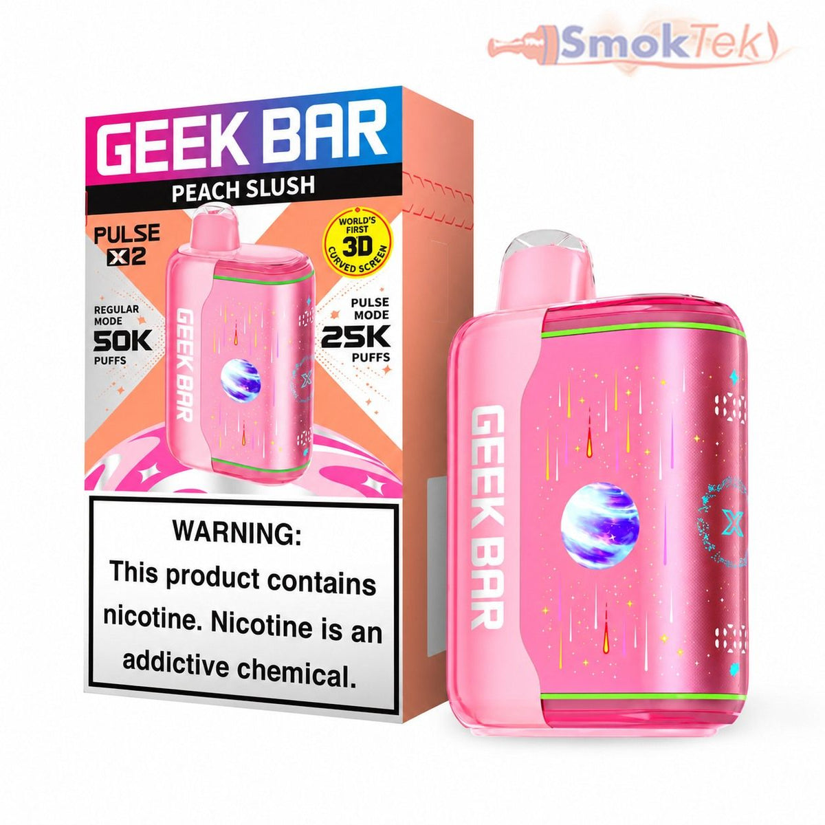 Geek Bar Pulse X 2 Peach Slush 50K disposable vape