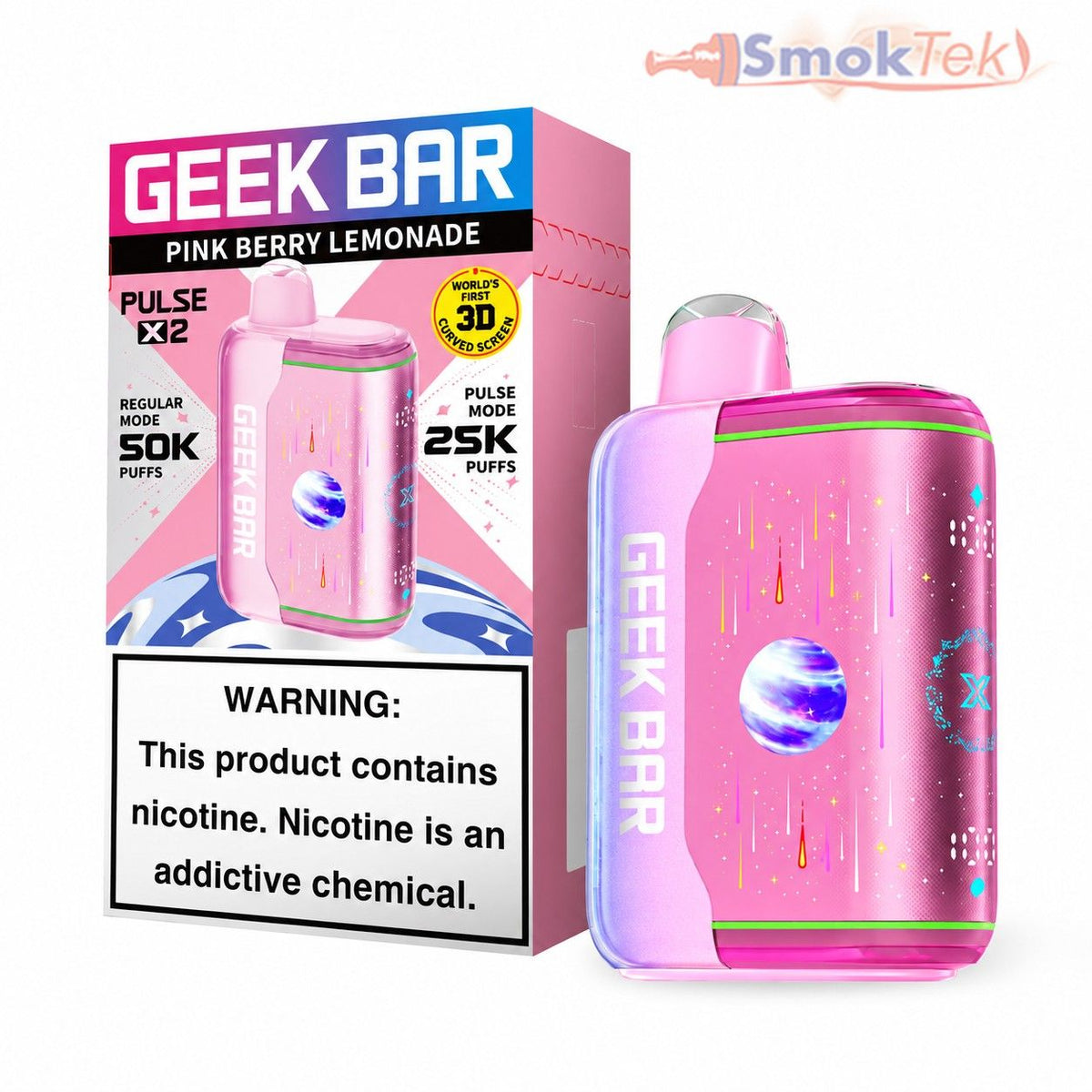 Geek Bar Pulse X 2 Pink Berry Lemonade 50K disposable vape