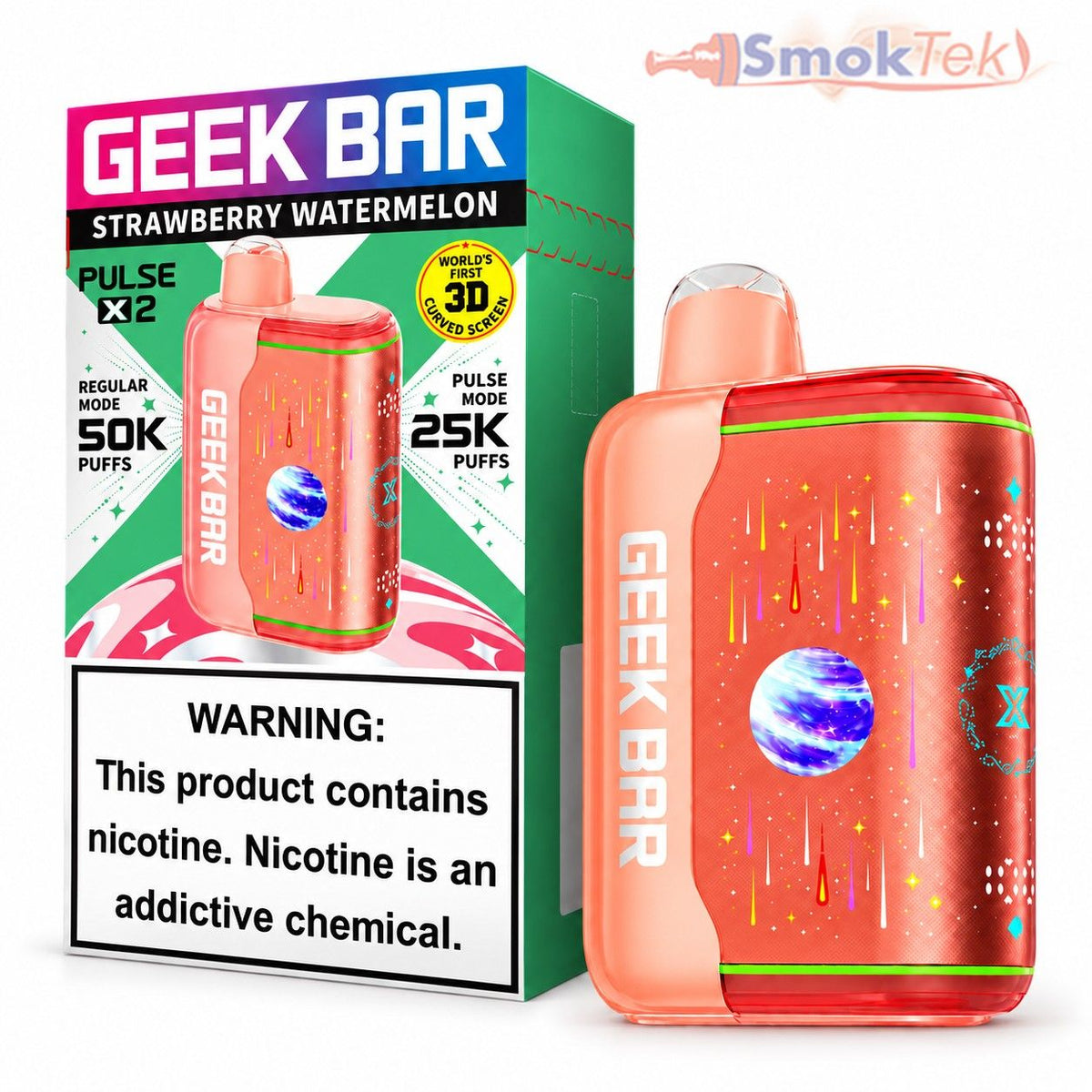 Geek Bar Pulse X 2 Strawberry Watermelon 50K disposable vape