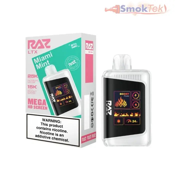 raz vape 25000 miami mint LTX 25K Disposable Flavours:Wild Strawberry Ice Mr. Fog Aura Why is my Vape