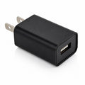 USB wall charger block with single USB-A port and 5V 1A 1000mA output - SmokTek