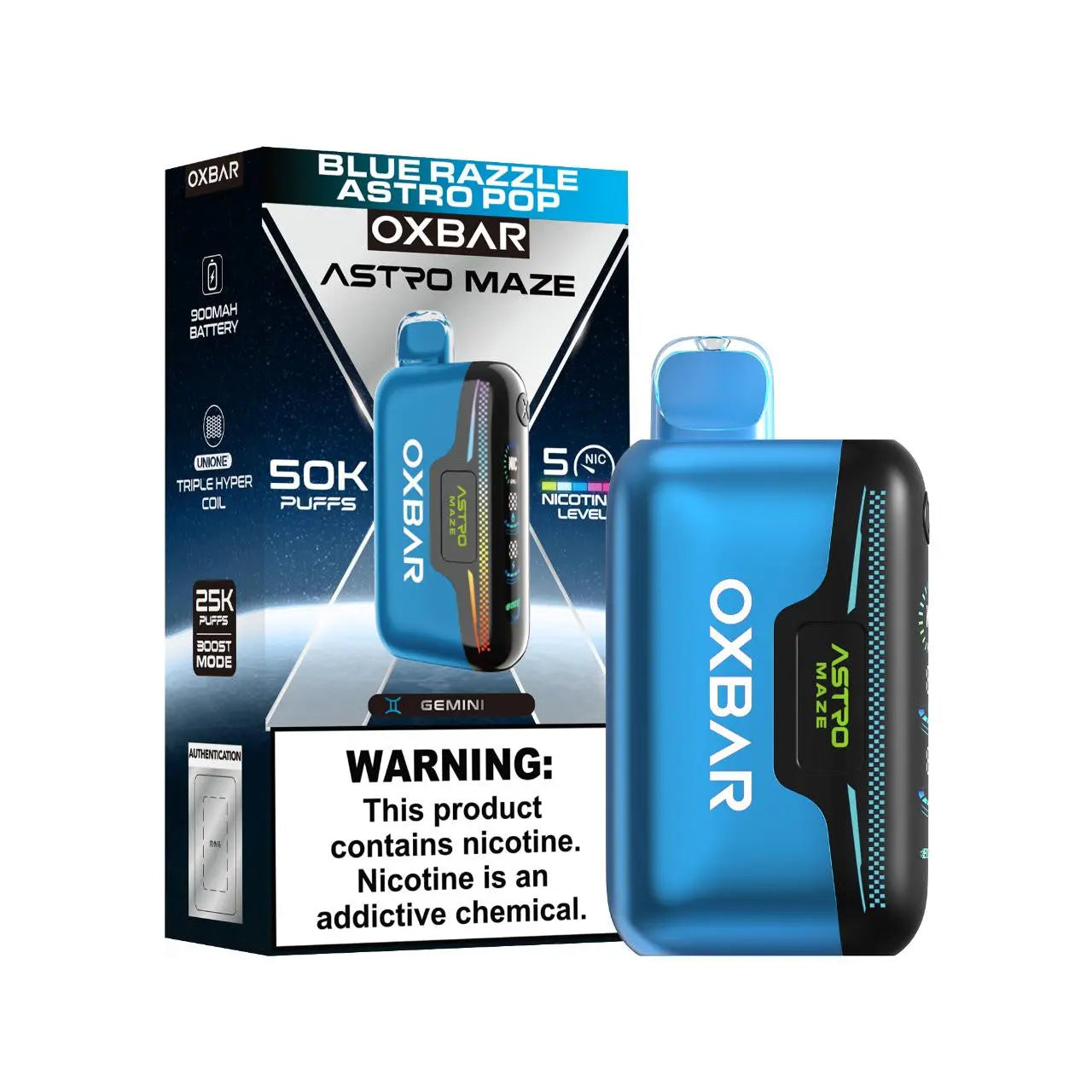 OXBAR Astro Maze 50K Disposable Vape Adjustable Nicotine, 50,000 Puffs | SmokTek OXBAR Astro Maze 50K Disposable Vape Adjustable Nicotine, 50,000 Puffs | SmokTek