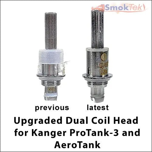 Upgraded Replacement Dual Coil Head for the Kanger ProTank-3 and AeroTank (5-pack) Kanger Technology