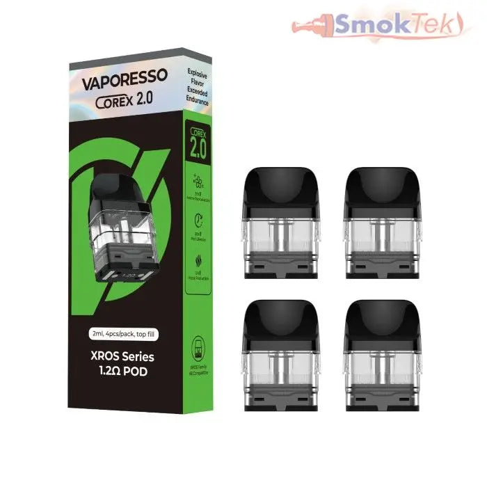 Vaporesso XROS Series Mesh POD 4 Pack | Replacement Pods for All XROS Devices SmokTek Vaporesso XROS Series Mesh POD 4 Pack | Replacement Pods for All XROS Devices SmokTek