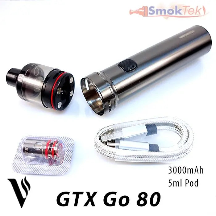 Vaporesso GTX Go 80 Pod Kit - 5ml, 3000mAh SmokTek Vaporesso GTX Go 80 Pod Kit - 5ml, 3000mAh SmokTek