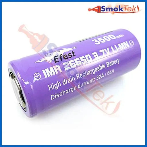 Efest Purple IMR26650 3500mAh 3.7V 32A High Drain Battery - Flat Top
