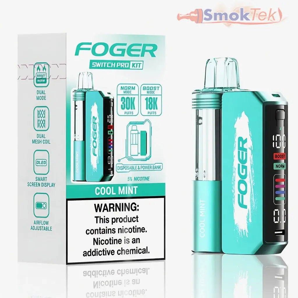 Foger Switch Pro 30K Vape - Disposable Vape Kit SmokTek Foger Switch Pro 30K Vape - Disposable Vape Kit SmokTek