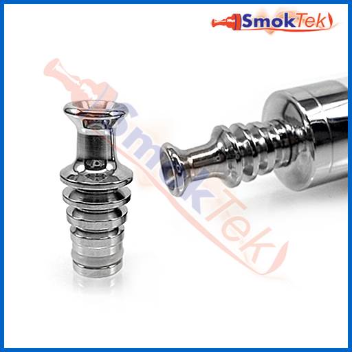 Stainless Grooved Drip Tip - 510/901