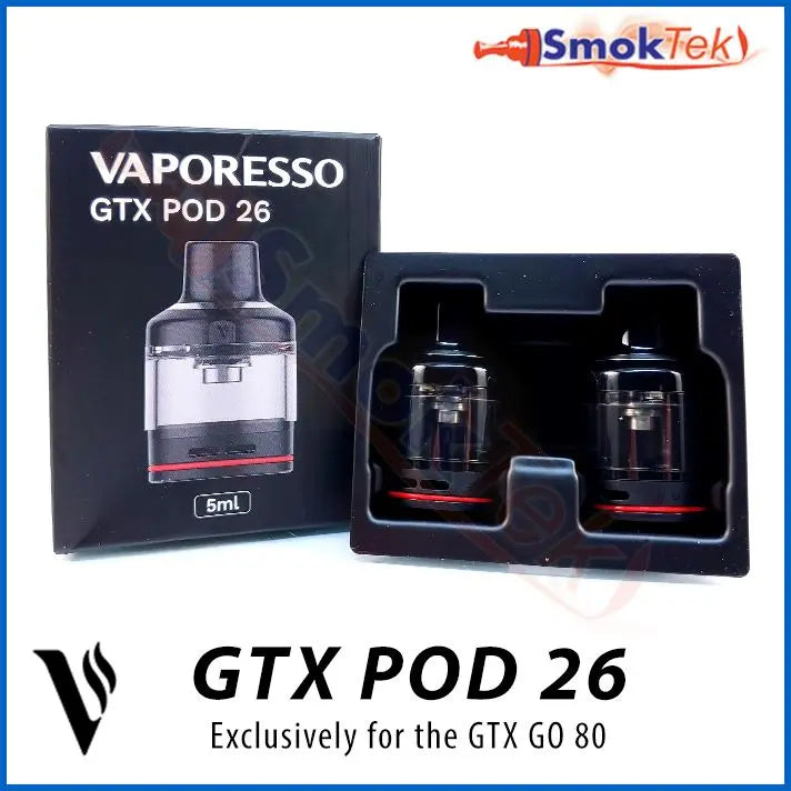 vaporesso gtx pod 26 Buy Vaporesso GTX Pod 26 Replacement Pod | Low Prices main image 1